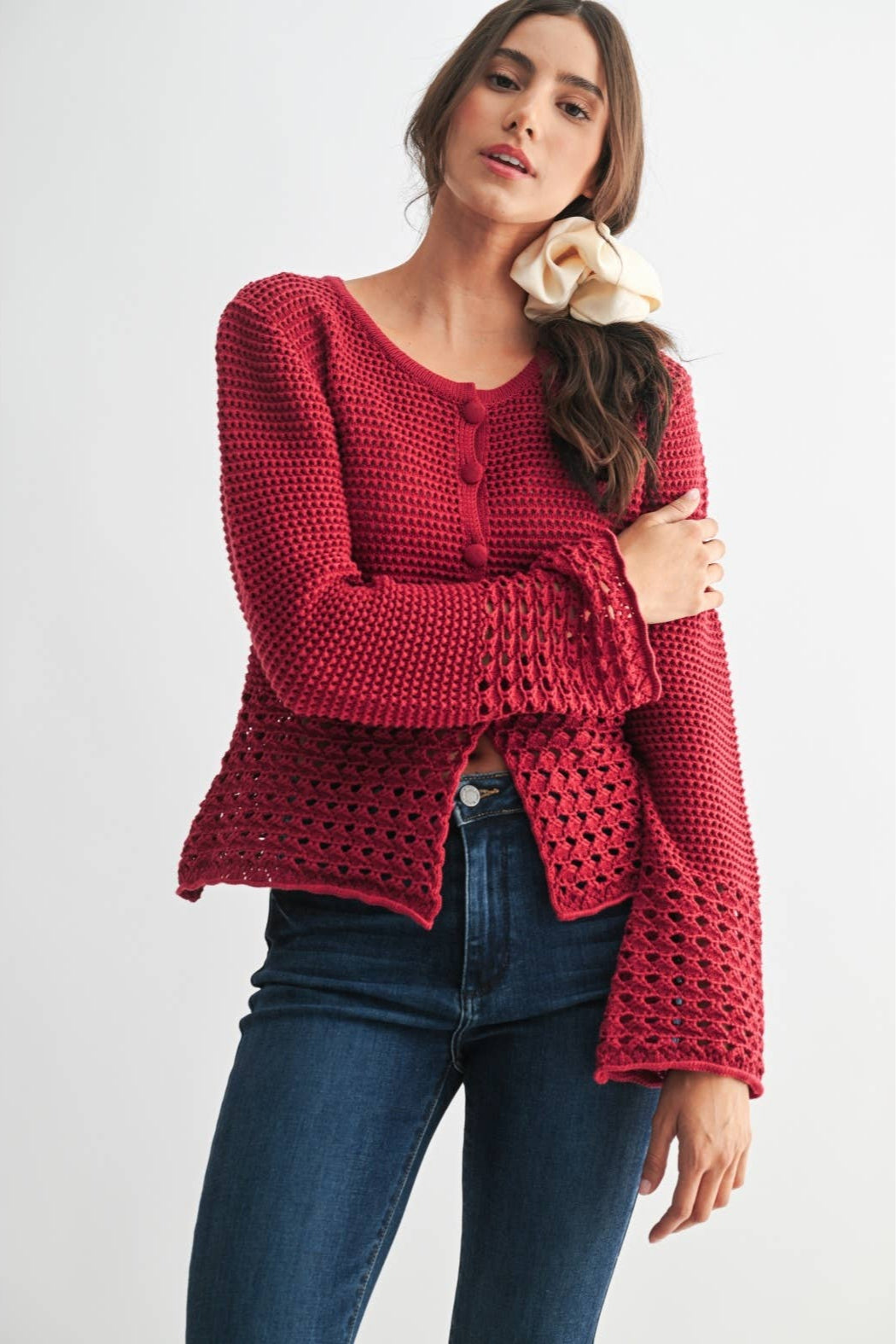 トップス UNUSED Crochet cardigan Juliette Crochet Cardigan – AddisonsWonderland