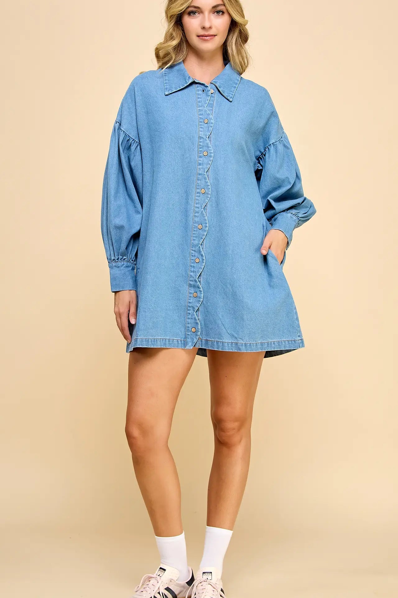 Rebellion Scallop Mini Dress