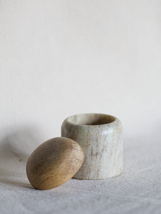 Marble & Wood Canister
