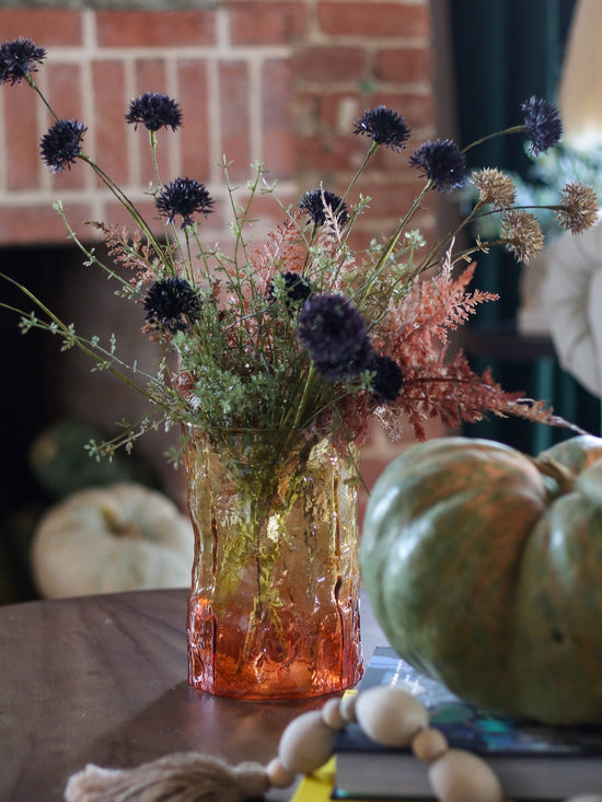 Amber Faux Boix Glass Vase