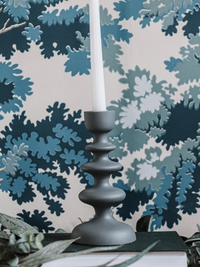 Grey Silhouette Candle Holder