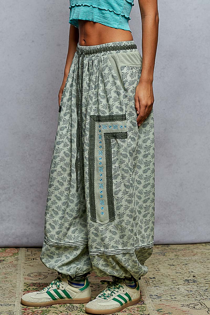 Pointed Paisley Pants