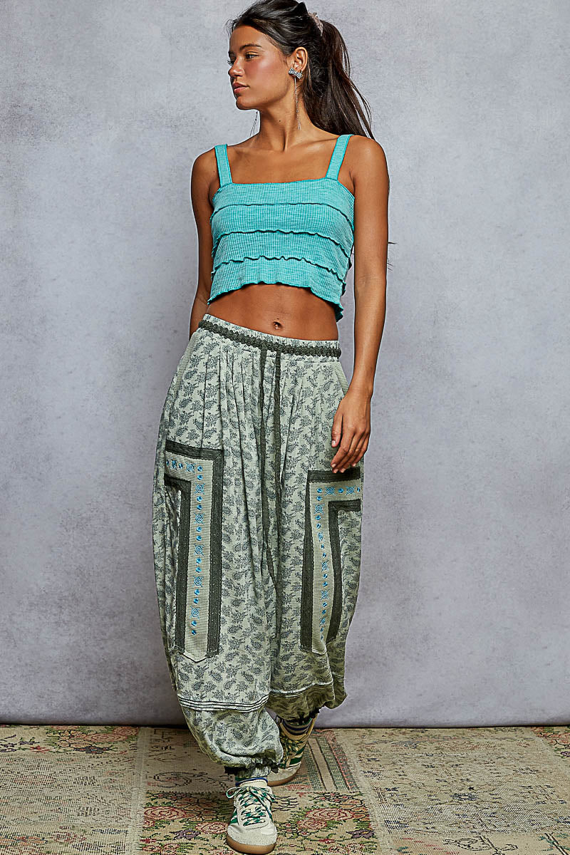 Pointed Paisley Pants