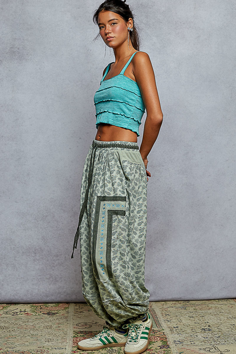 Pointed Paisley Pants
