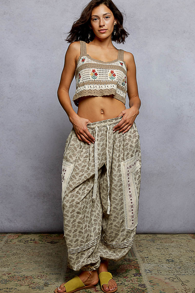 Pointed Paisley Pants