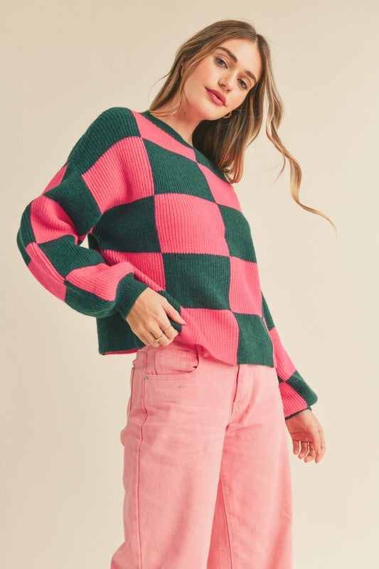 Mindy Checked Sweater