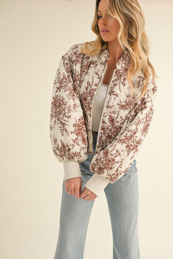 Cranberry Crisp Bomber Jacket