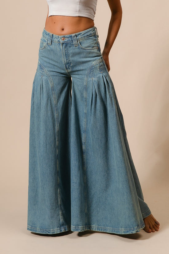 Rustic Sky Wide Leg Jeans