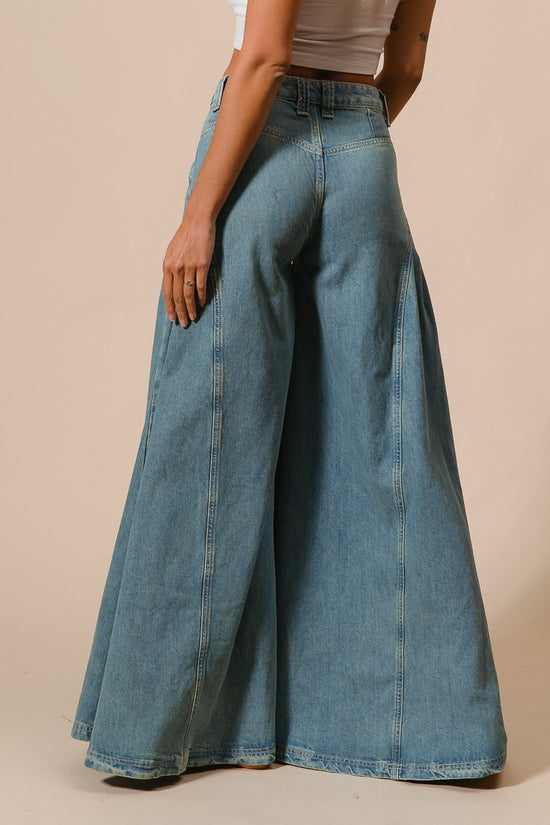 Rustic Sky Wide Leg Jeans