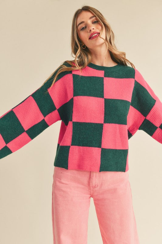 Mindy Checked Sweater