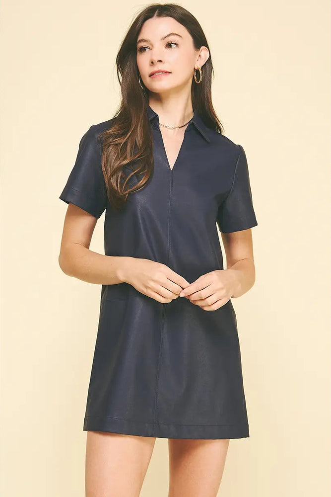 Leather Tunic Mini Dress AddisonsWonderland Leather Tunic Mini Dress AddisonsWonderland