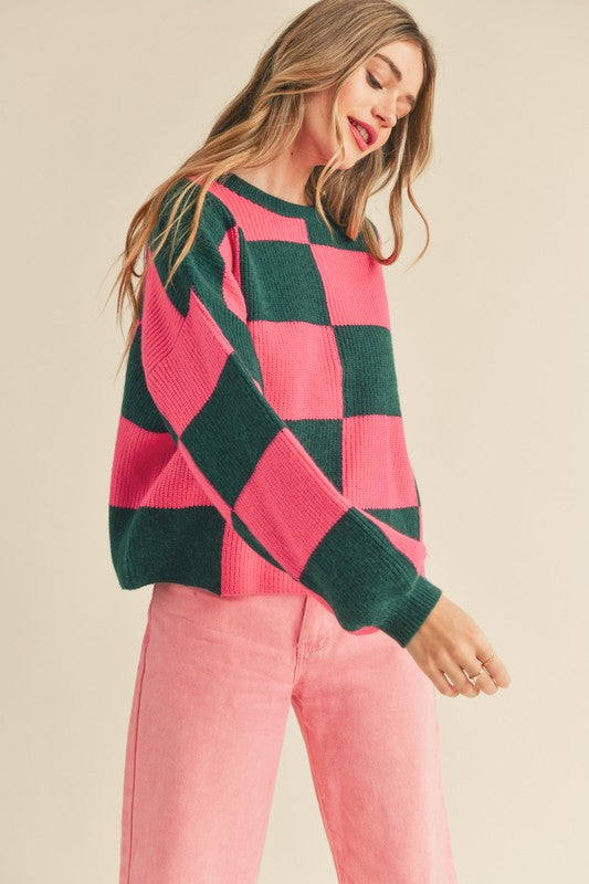 Mindy Checked Sweater