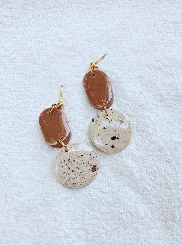 Summer Louie Earrings| Sedona and Speckled Cream