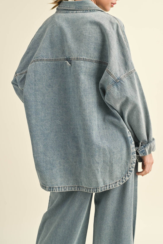 Washed Up Denim Shacket