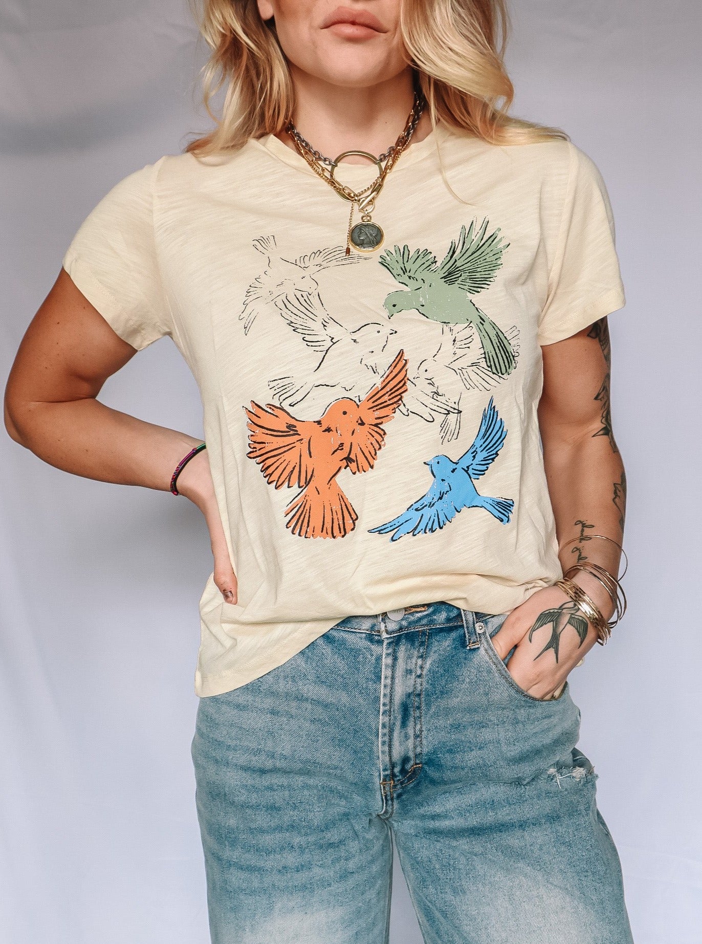 Bird Print Tee