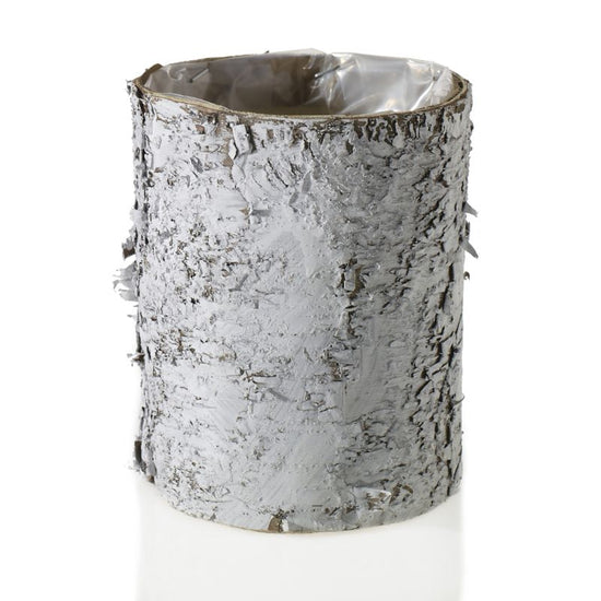 White Birch Cylinder Planter