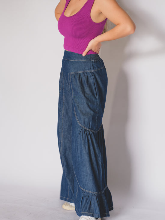 Perfectly Denim Palazzo Pants