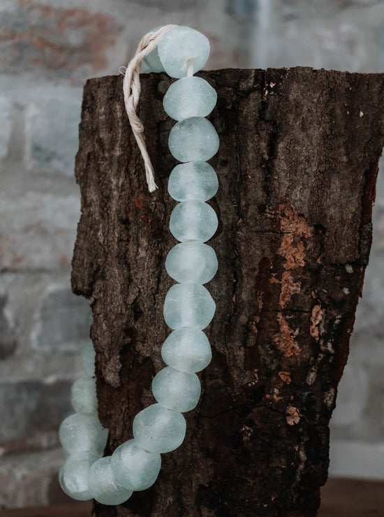 Recycled Glass Beads | Large | Blues