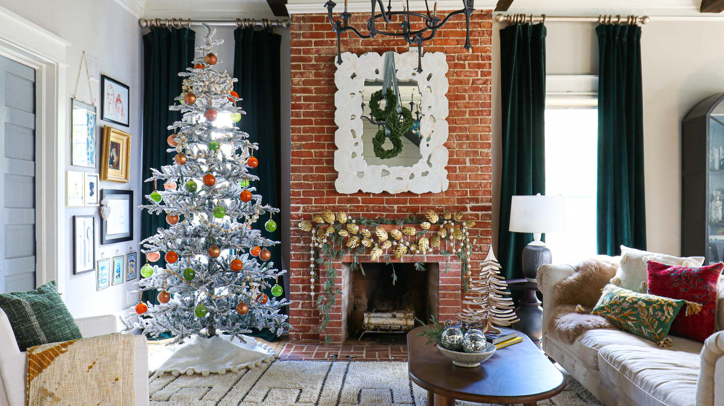 Marbled Glass Ornament | Green