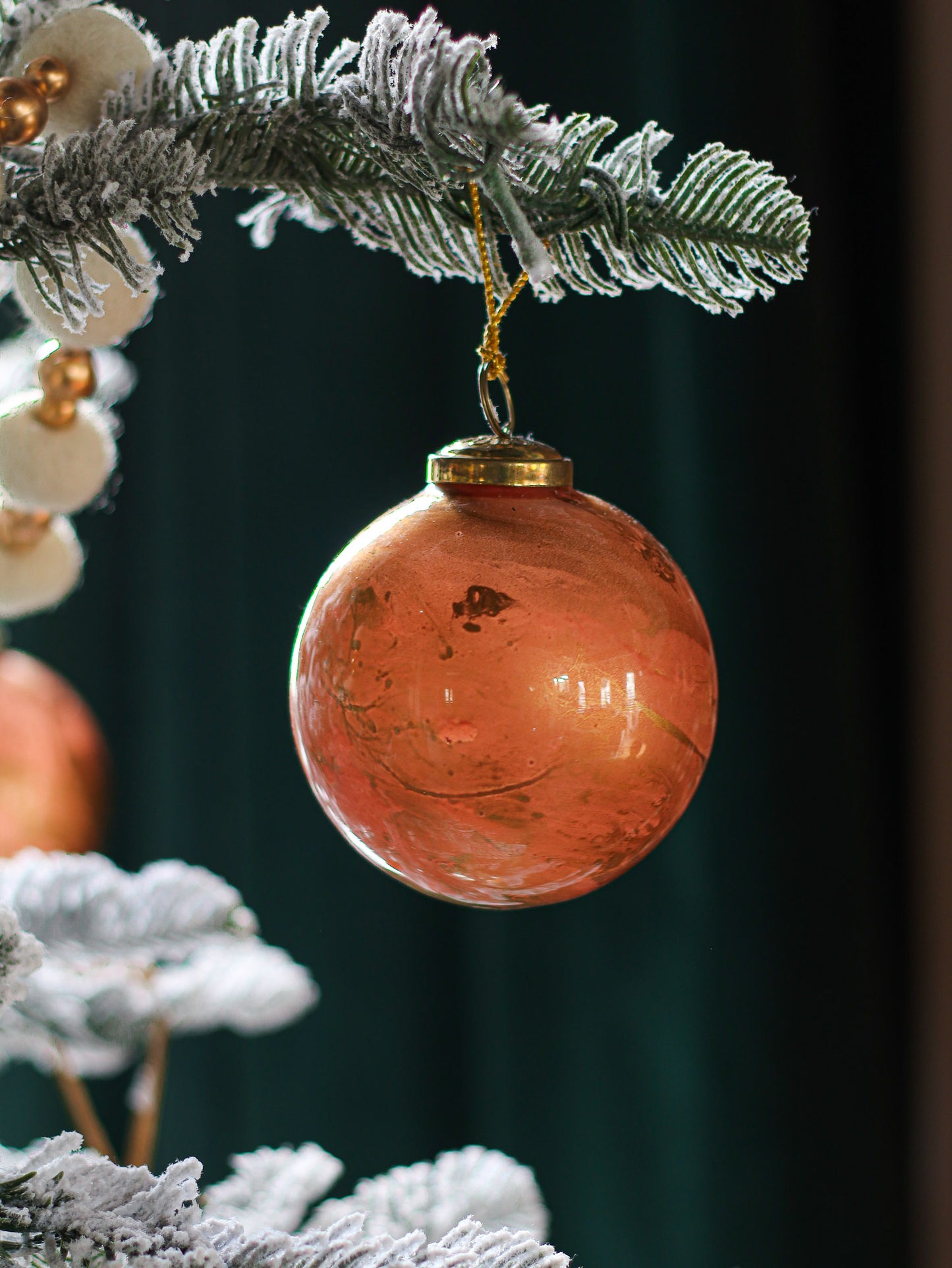 Marbled Glass Ornament | Pink