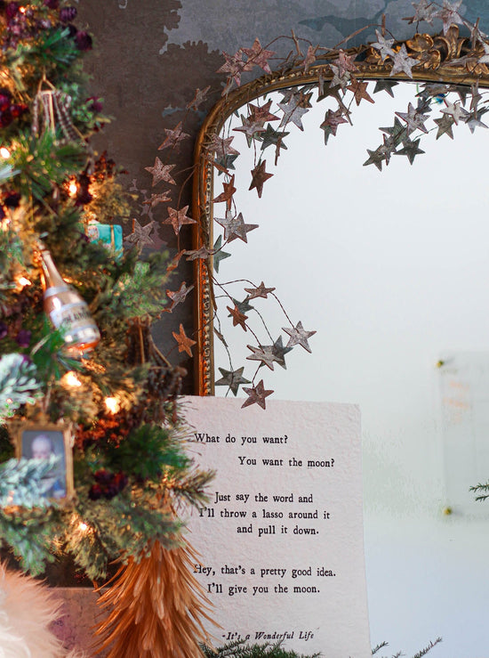 Wishful Glitter Star Garland