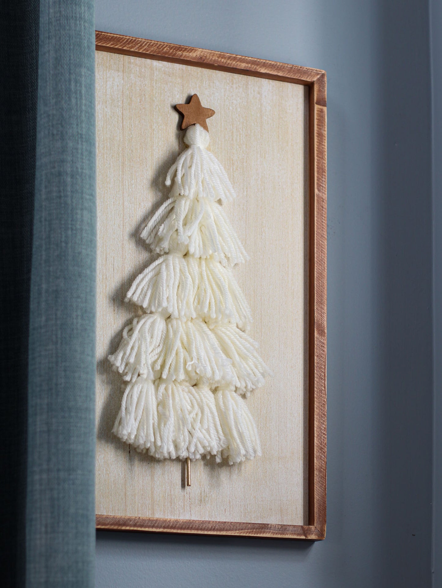 Framed Cotton Christmas Tree Wall Art