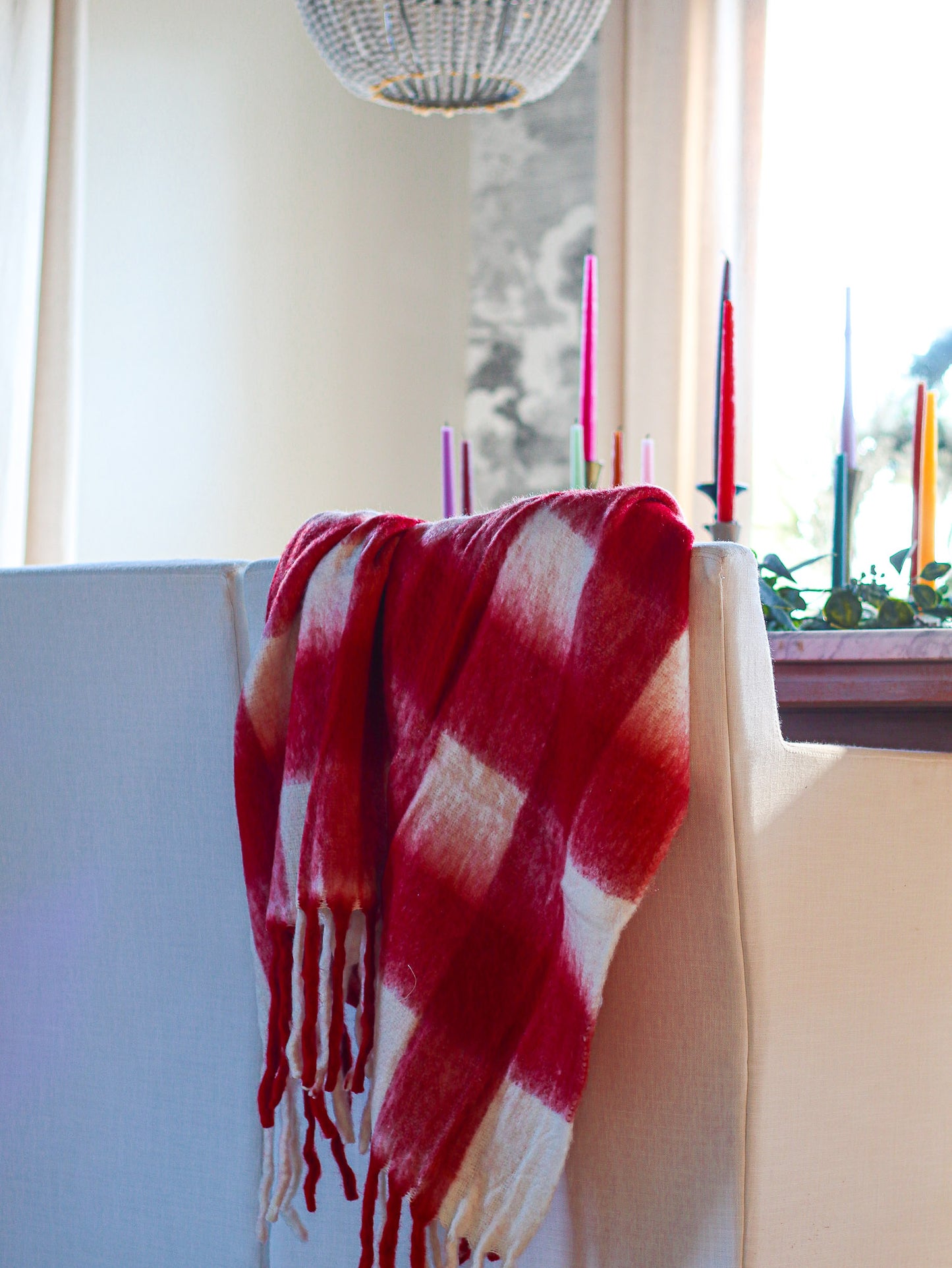 Red Plaid Throw