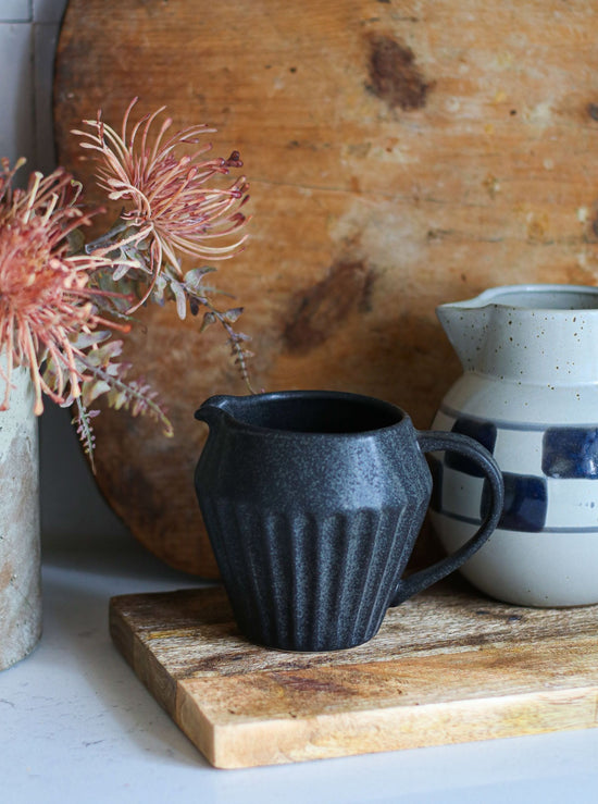 Load image into Gallery viewer, Percy Black Creamer Mini Pitcher
