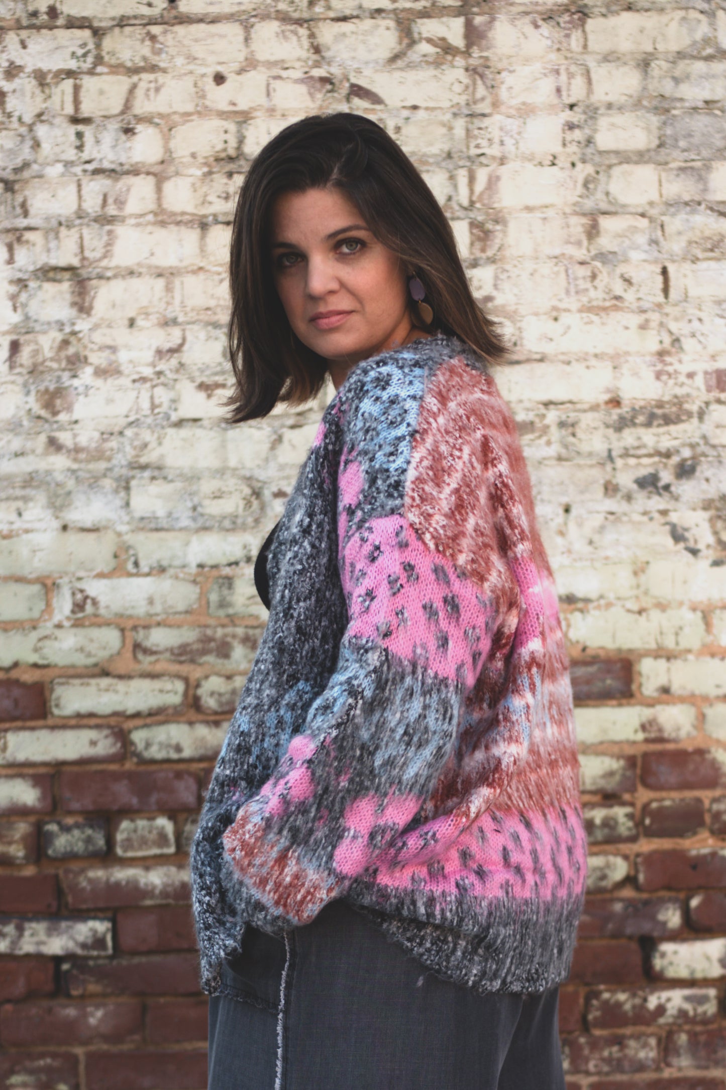 Fuzzy Floral Cardigan