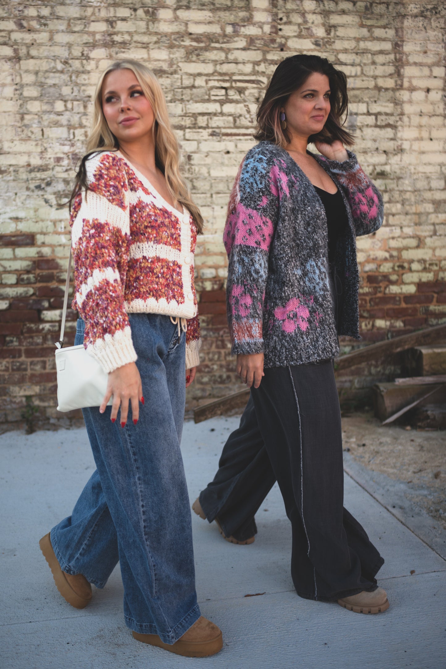 Fuzzy Floral Cardigan