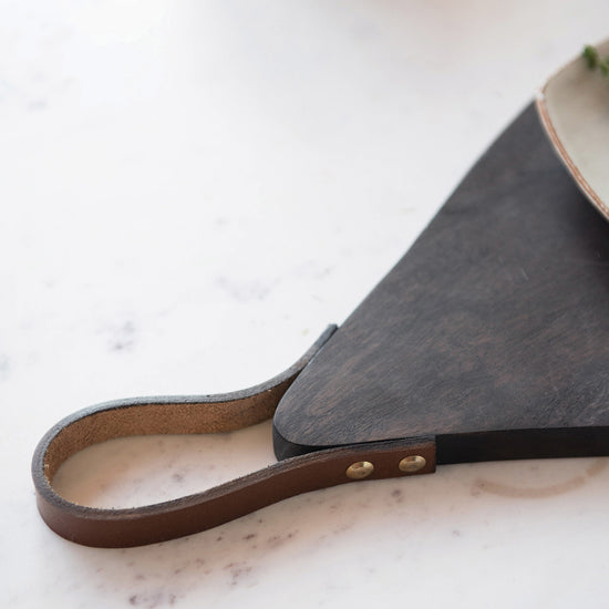 Leather Handle Cheese Board