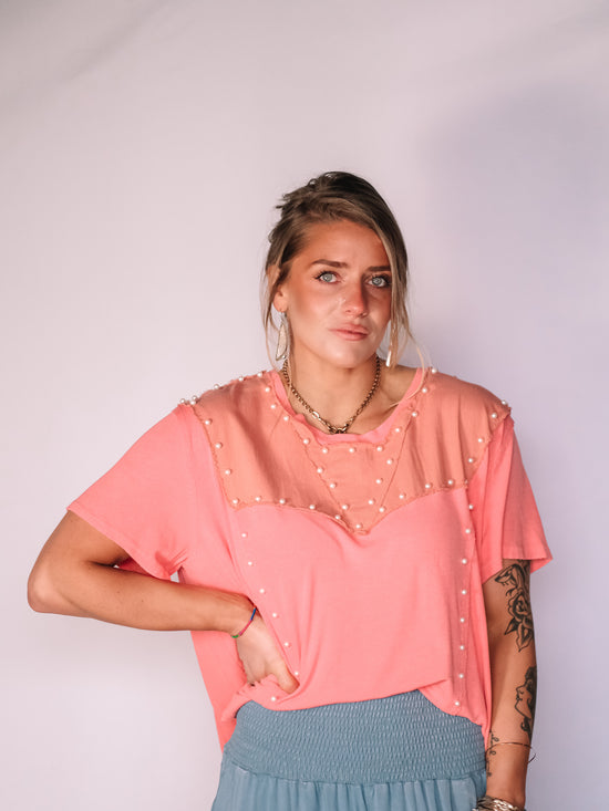 Meredith Pearl Oversized Top