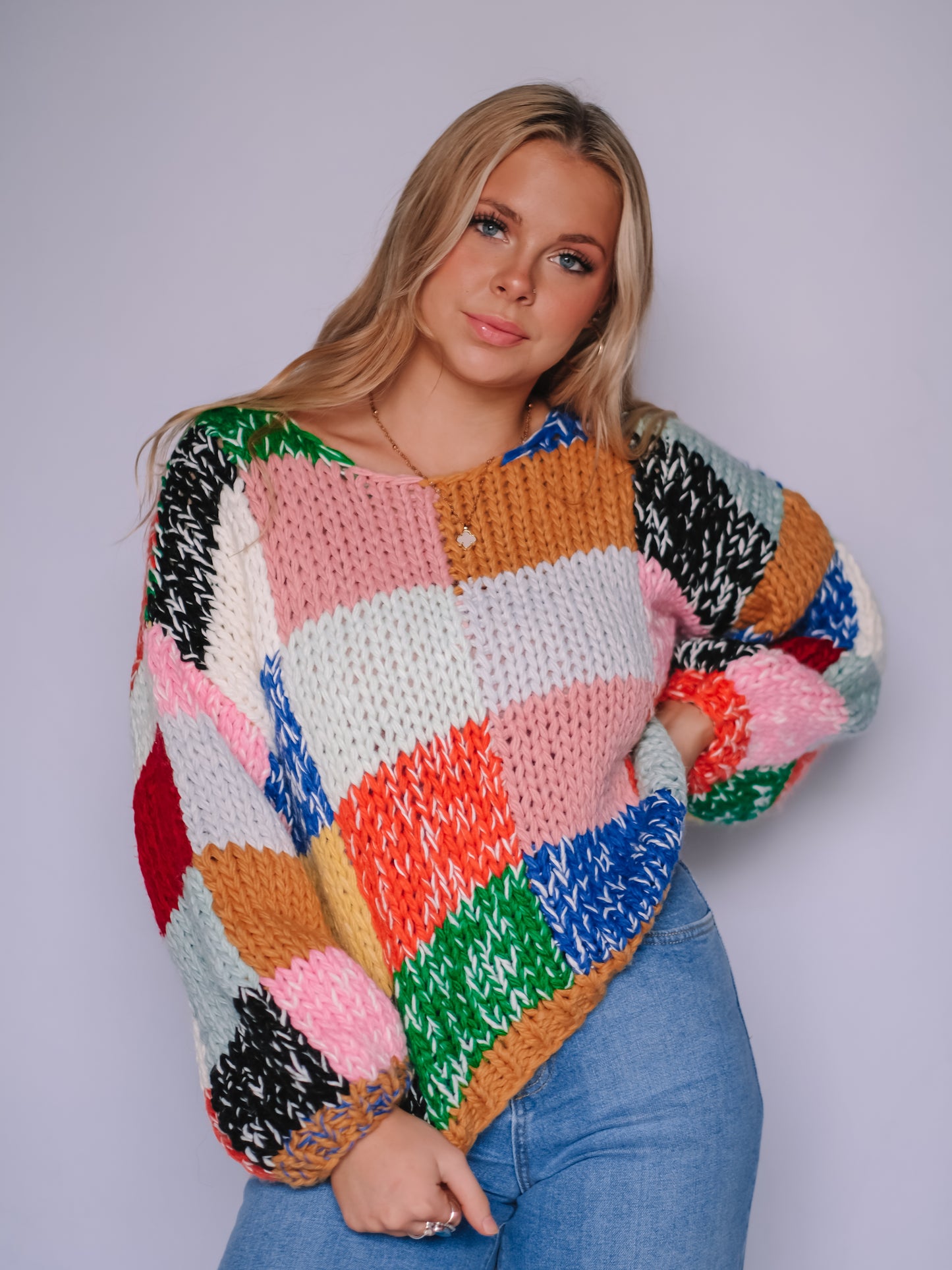 Load image into Gallery viewer, Ramona Checked Sweater
