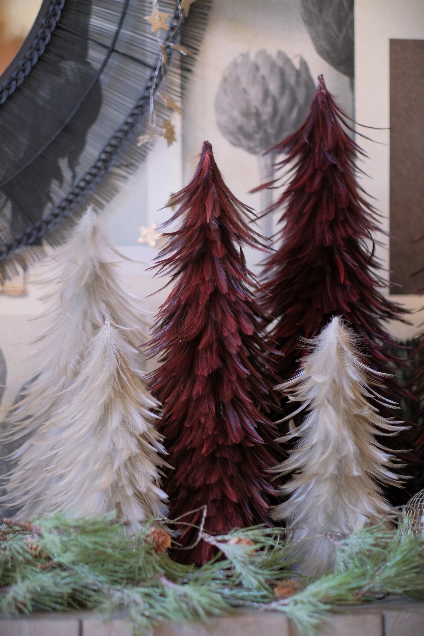 Feathered Tree | Burgundy