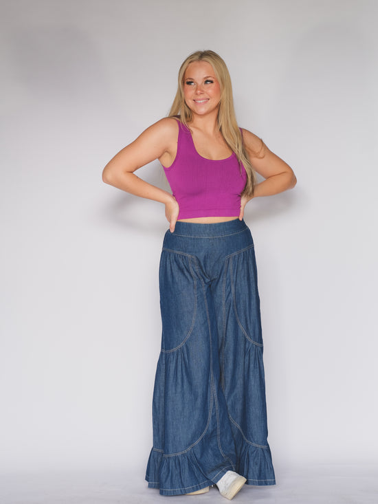 Perfectly Denim Palazzo Pants