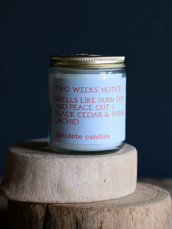 Load image into Gallery viewer, Two Weeks Notice (Black Cedar &amp;amp; Vanilla Orchid) Candle
