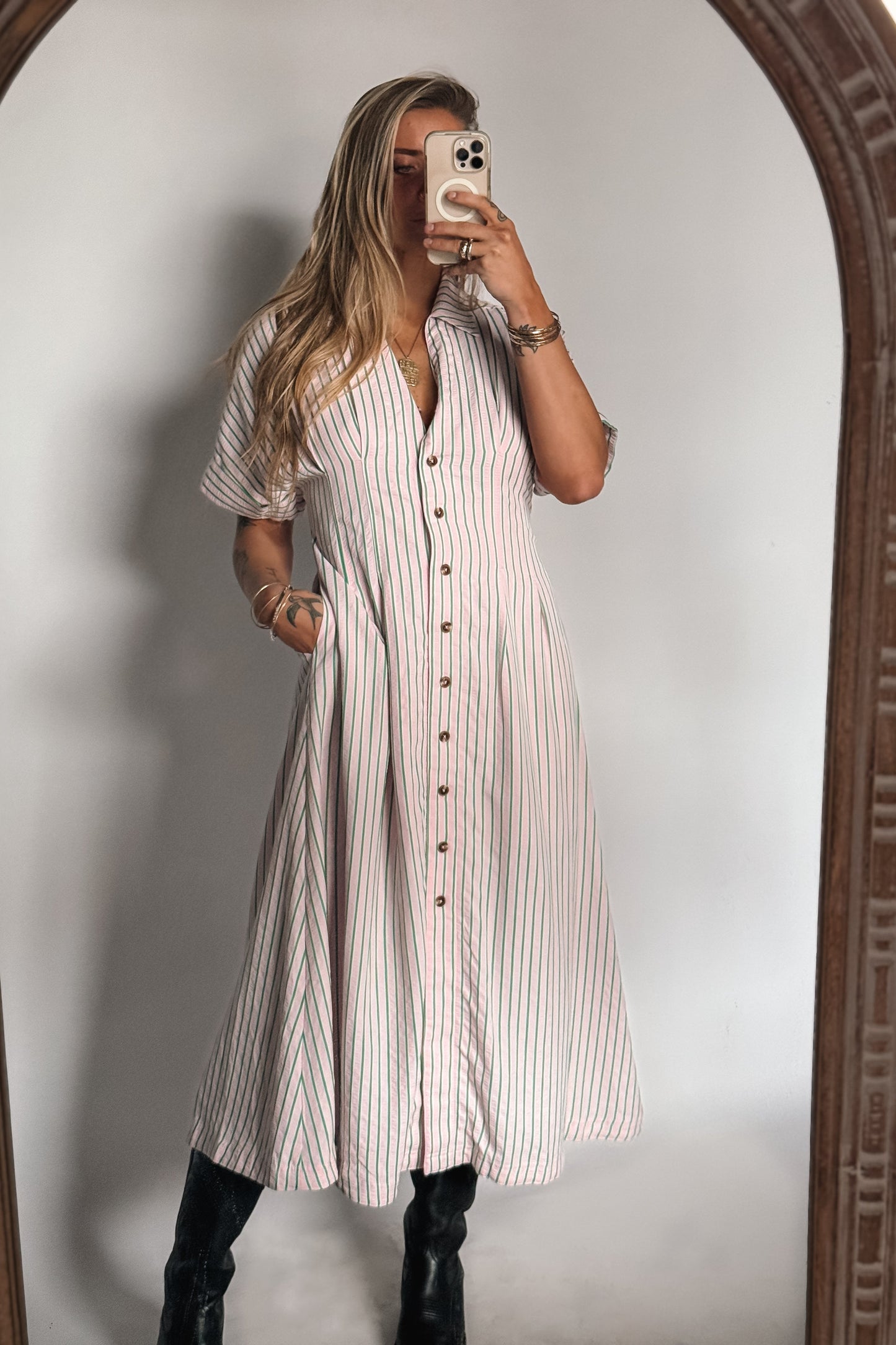 peppermint pink dress Pink cotton Peppermint jersey dress