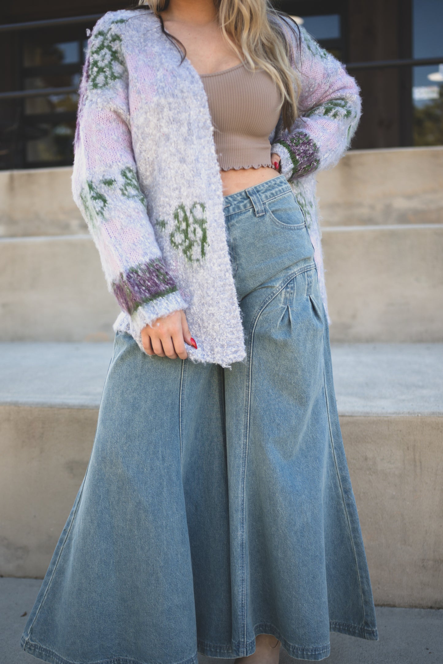 Rustic Sky Wide Leg Jeans