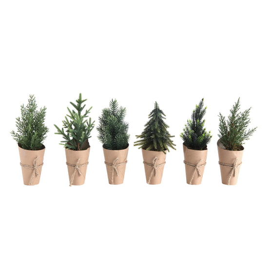 Load image into Gallery viewer, Mini Evergreen Faux Tree
