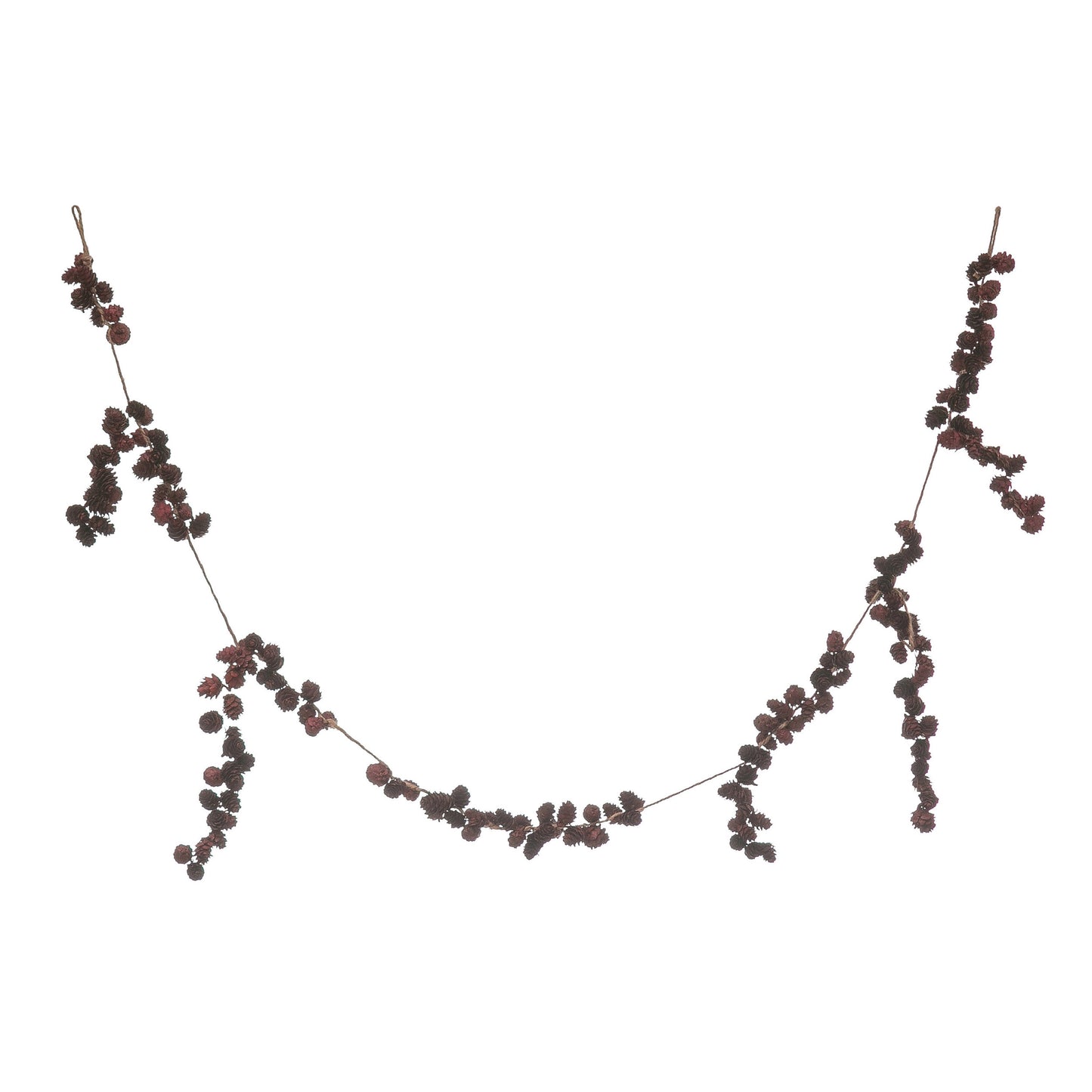 Load image into Gallery viewer, Wine Colored Pinecone Garland

