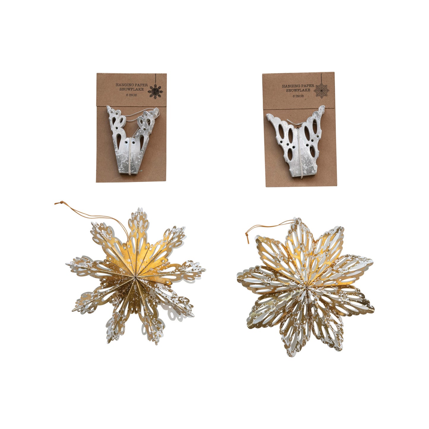 Load image into Gallery viewer, Paper Snowflake Ornament | 6&amp;quot;
