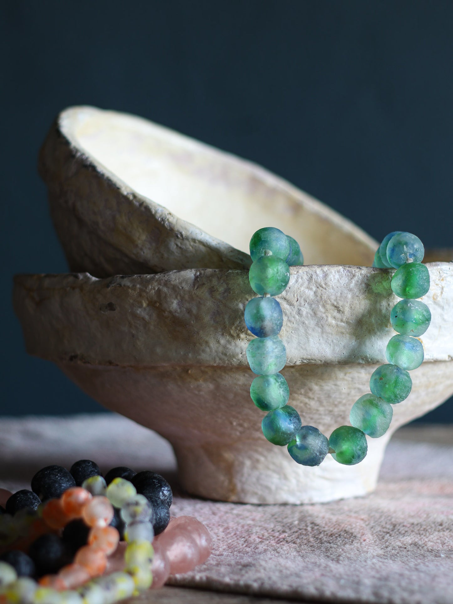 Recycled Glass Beads | Medium | Blues