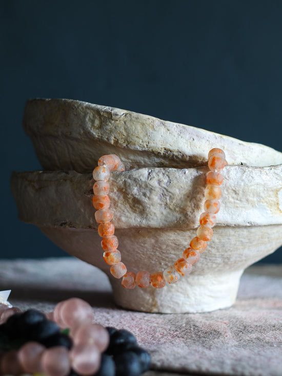 Mixed Glass Beads | Small | Oranges