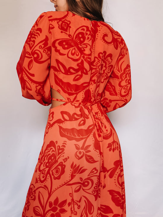 Smell The Roses Cutout Dress