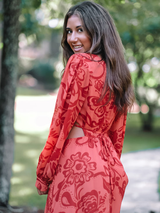 Smell The Roses Cutout Dress