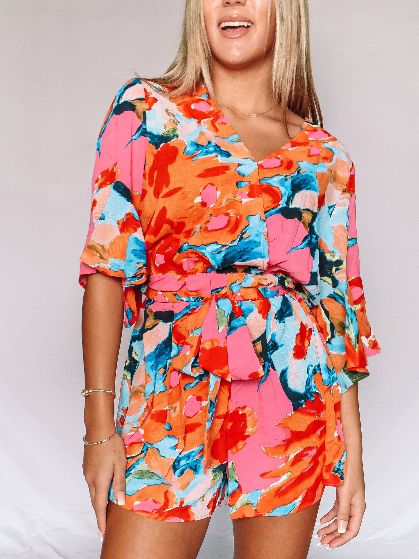 Load image into Gallery viewer, Wrap Floral Playsuit
