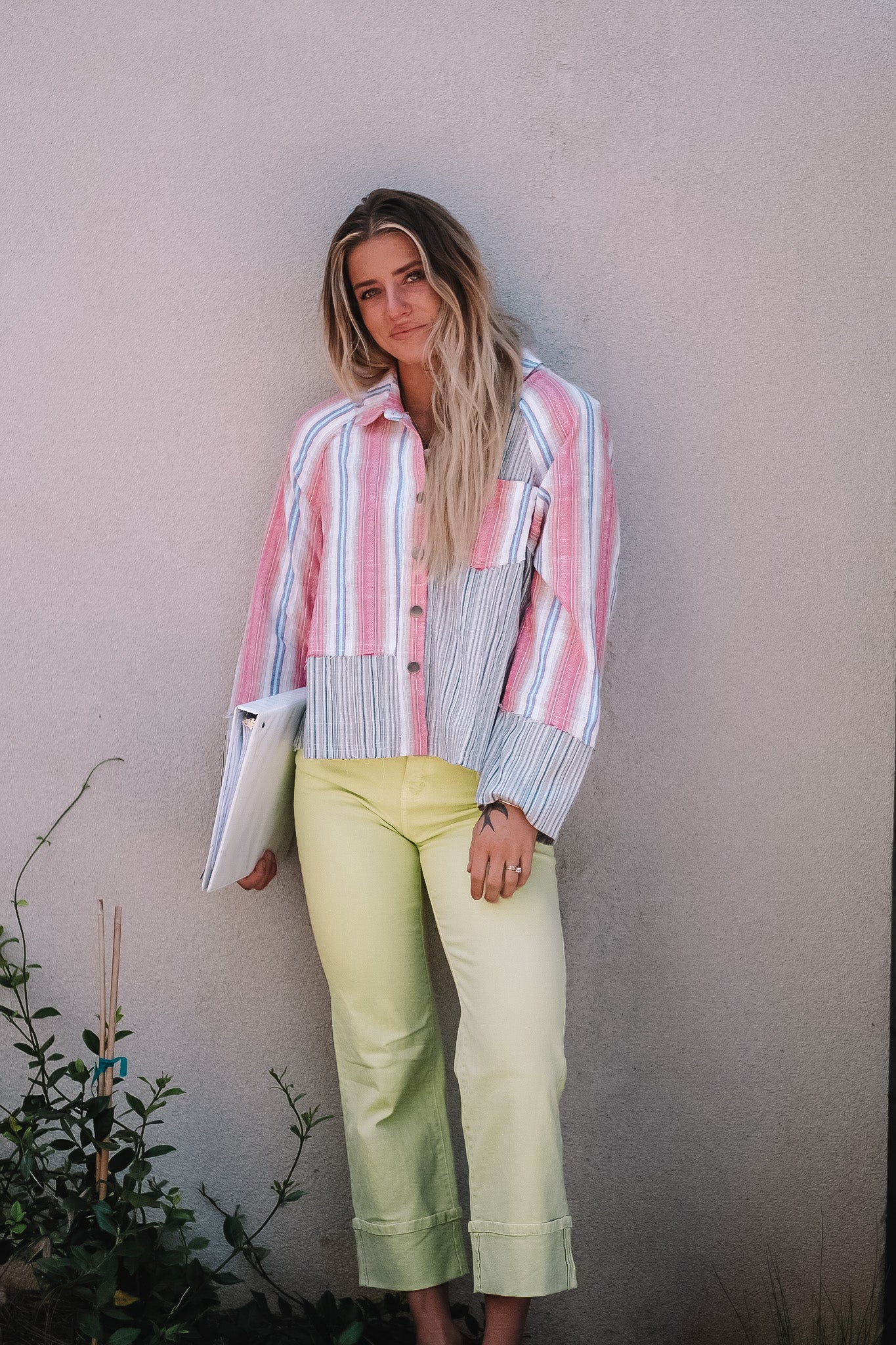 Load image into Gallery viewer, Playful Lime Lemon Jeans
