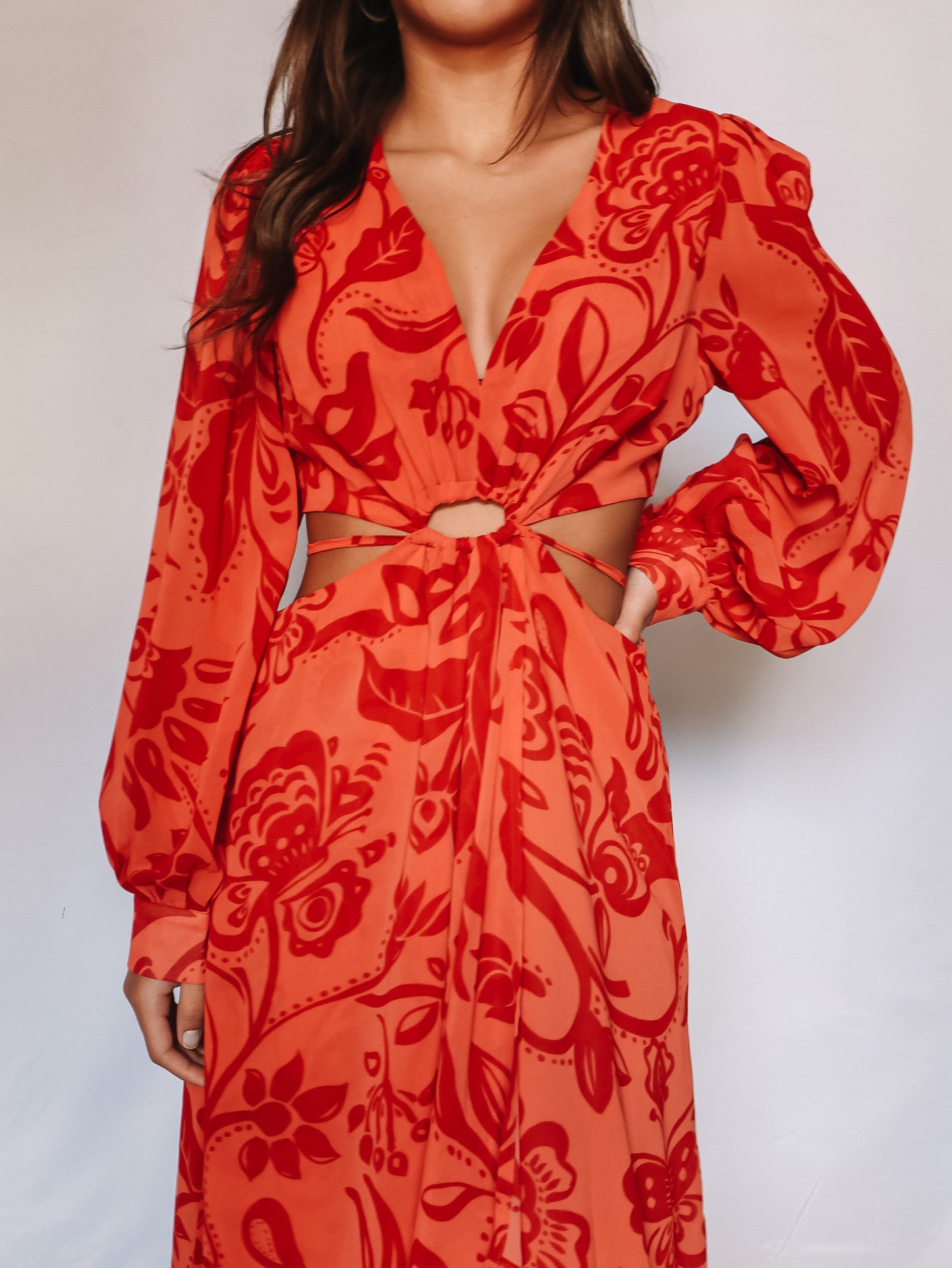 Smell The Roses Cutout Dress