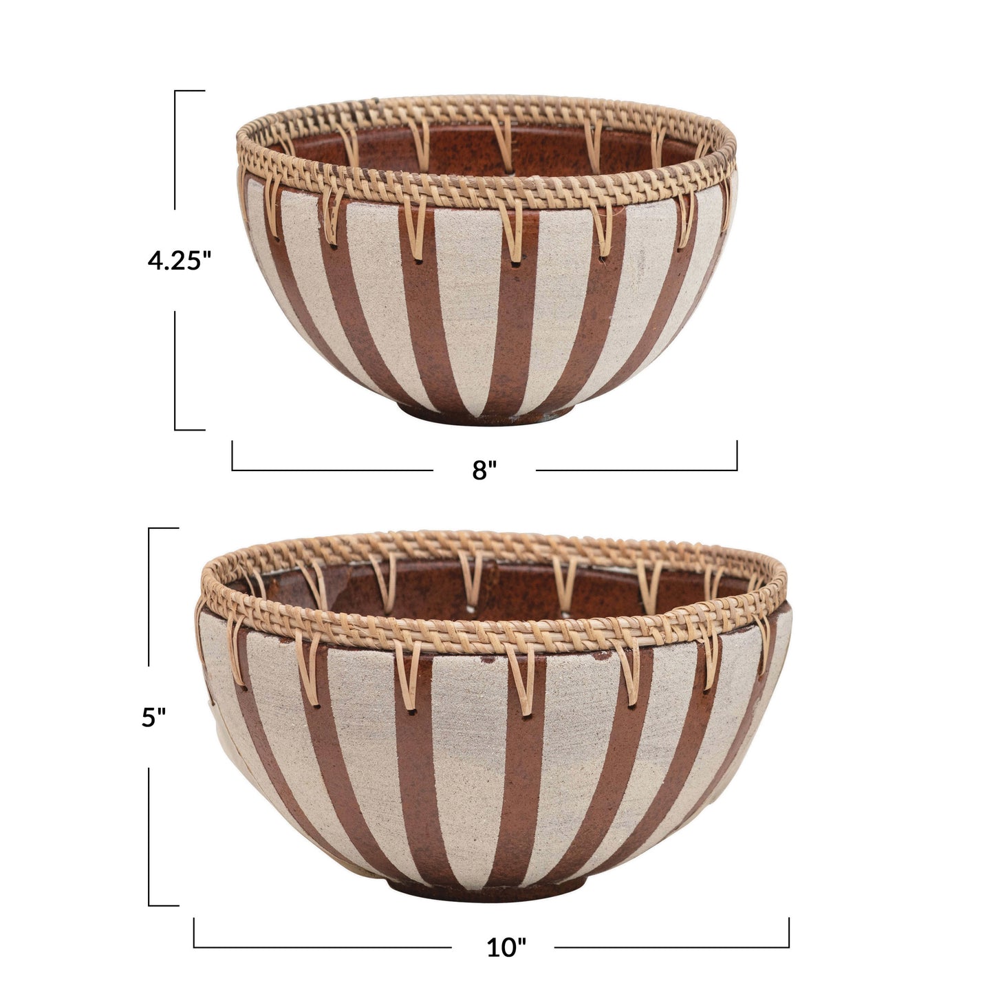 Load image into Gallery viewer, Rattan Terra-cotta Bowl
