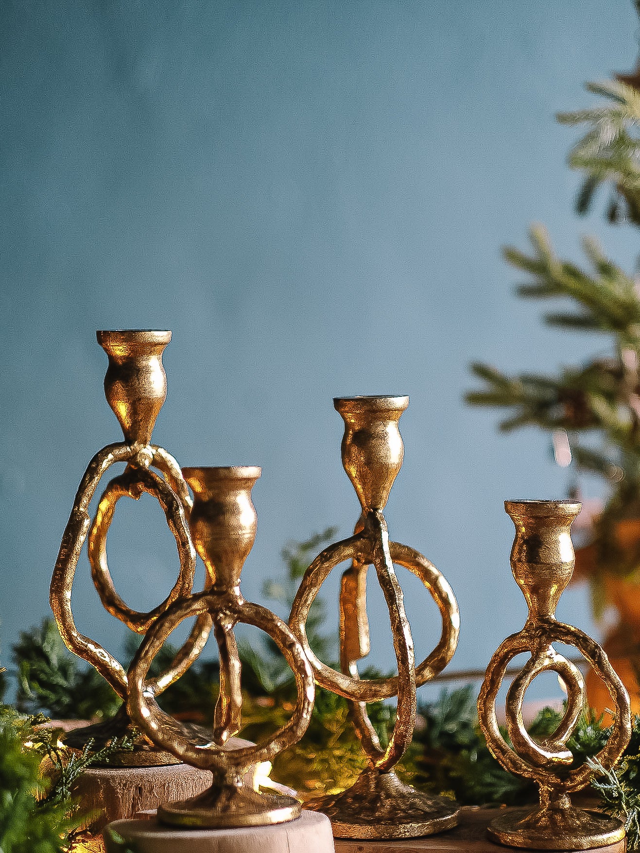Golden Rings Taper Holder | 7"